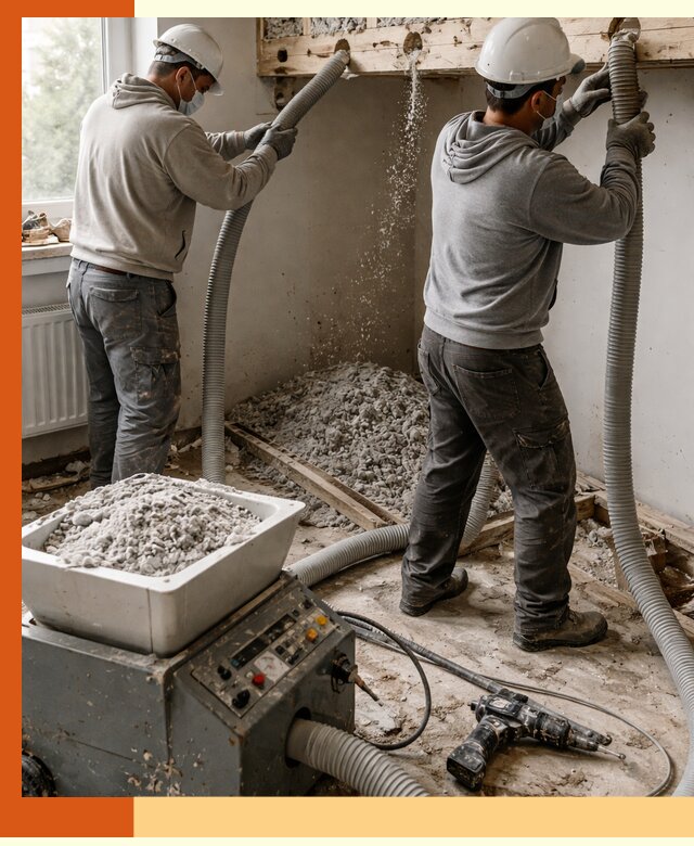 Заполнение пустот перекрытий пеной и наполнителями в Верхней Пышме