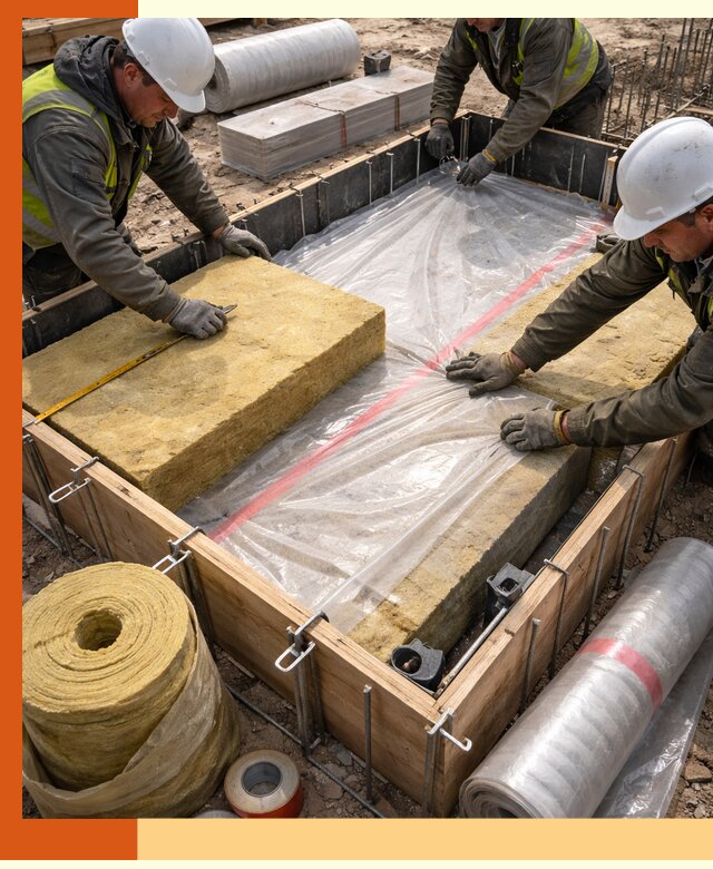 Теплоизоляция опалубки для строительства в Верхней Пышме