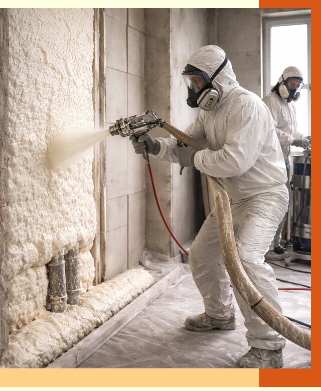 Напыление пенополиуретана в Верхней Пышме от 7695 руб./м2 — услуги и монтаж ППУ | ТепломастерВрх