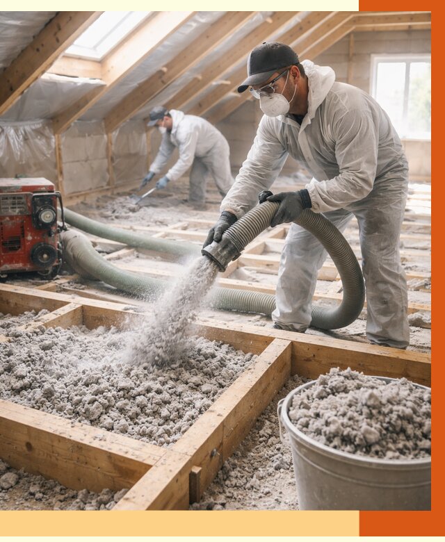 Утепление эковатой в Верхней Пышме от 3027 руб./м2 — монтаж и задувка | ТепломастерВрх