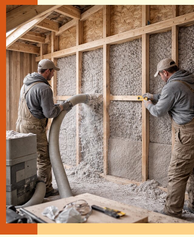 Утепление эковатой стен, потолков и перекрытий в Верхней Пышме