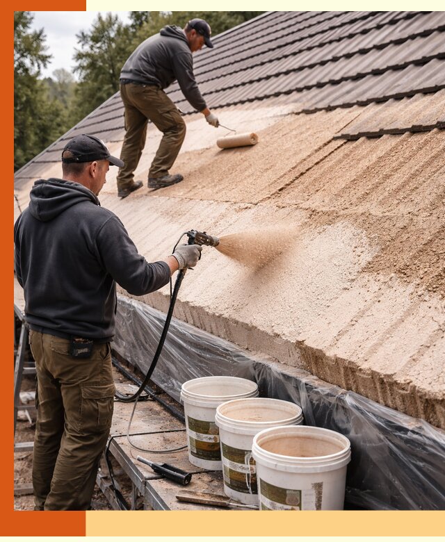 Утепление кровли жидкой пробкой в Верхней Пышме для домов и зданий