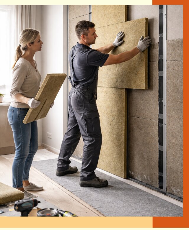 Профессиональная шумоизоляция квартиры в Верхней Пышме от 7695 руб. за м2 | ТепломастерВрх