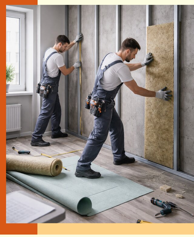 Шумоизоляция квартиры под ключ в Верхней Пышме — профессионально и гарантированно