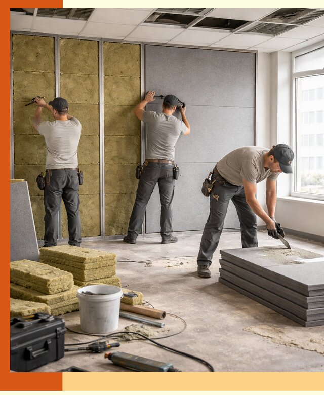 Профессиональная шумоизоляция офисов в Верхней Пышме для комфорта сотрудников