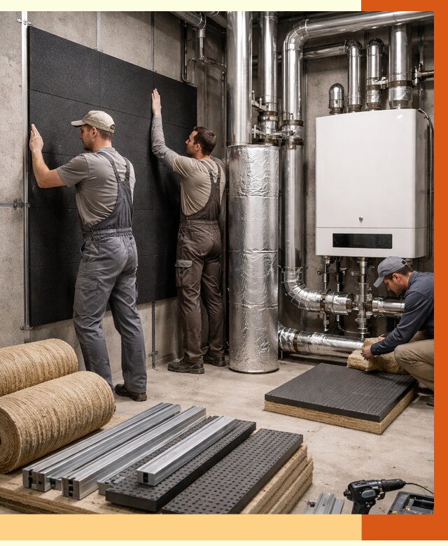 Шумоизоляция котельной в Верхней Пышме от 6669 руб. под ключ | Профессиональная звукоизоляция — ТепломастерВрх