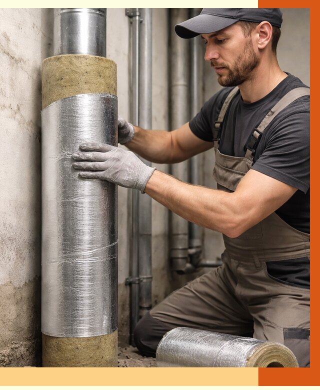 Шумоизоляция труб в Верхней Пышме от 1231 руб. — шумоподавление и звукоизоляция труб | ТепломастерВрх