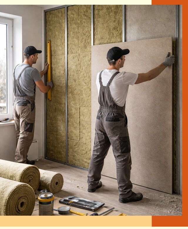 Шумоизоляция стен в Верхней Пышме от 4617 руб/м2 — звукоизоляция стен под ключ | ТепломастерВрх