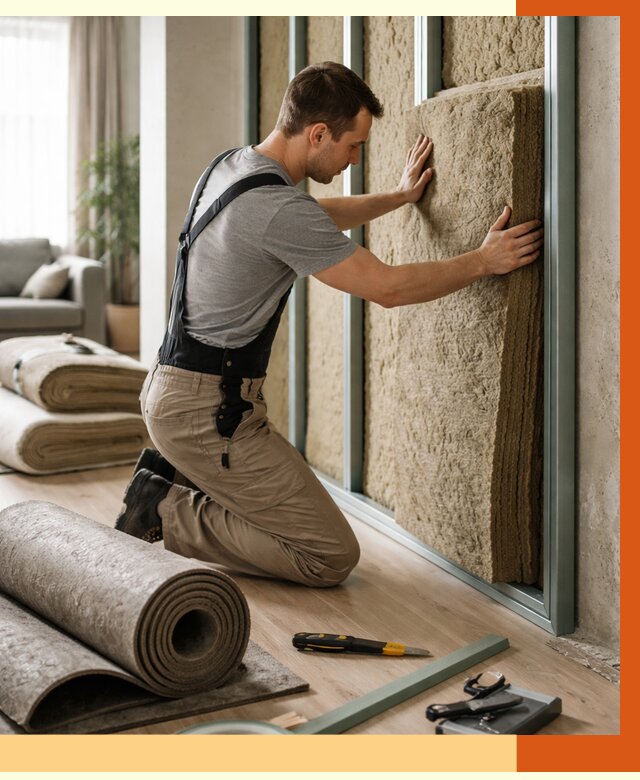 Шумоизоляция перегородок в Верхней Пышме от 1693 руб. за м2 — ТепломастерВрх