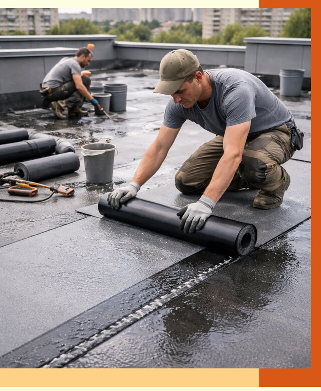 Гидроизоляция плоской кровли в Верхней Пышме от 4617 руб./м2 — профессионально | ТепломастерВрх