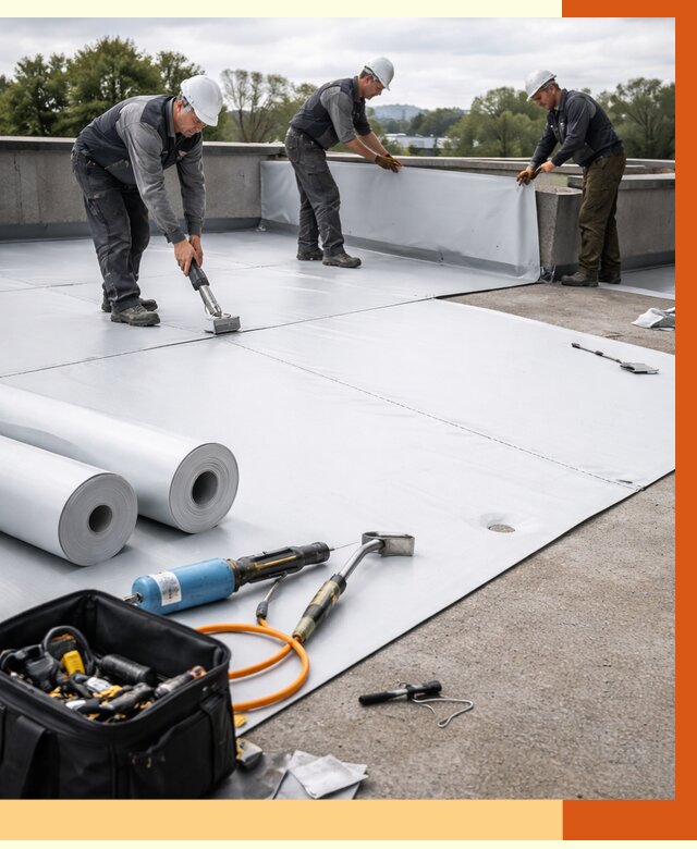 Гидроизоляция мембранной кровли в Верхней Пышме от 7695 руб./м² — профессионально | ТепломастерВрх