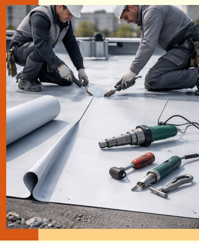 Гидроизоляция мембранной кровли в Верхней Пышме: монтаж и ремонт быстро