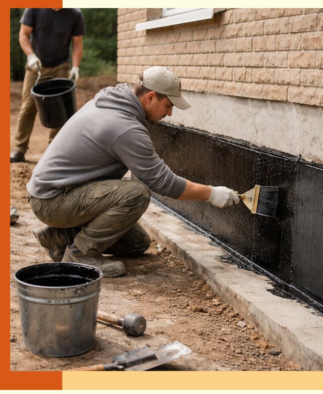 Гидроизоляция цоколя домов и зданий в Верхней Пышме эффективными методами