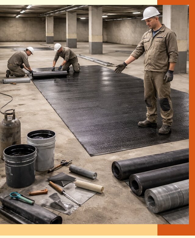 Гидроизоляция паркинга в Верхней Пышме от 1231 руб/м² — профессиональная защита | ТепломастерВрх