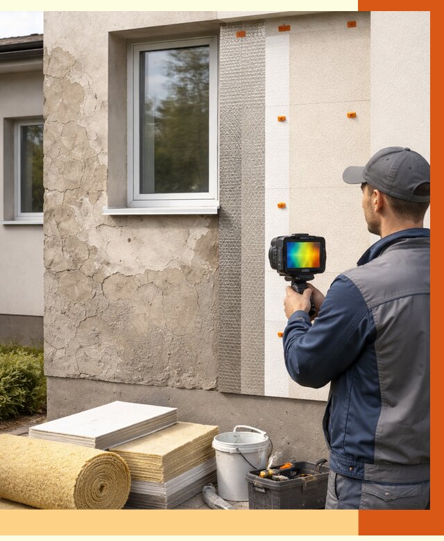 Тепловизионное обследование фасада в Верхней Пышме от 4617 руб. под ключ | ТепломастерВрх