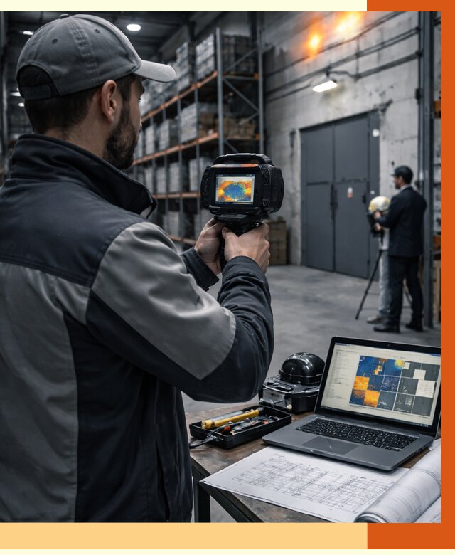 Тепловизионное обследование склада в Верхней Пышме от 6669 руб. | ТепломастерВрх