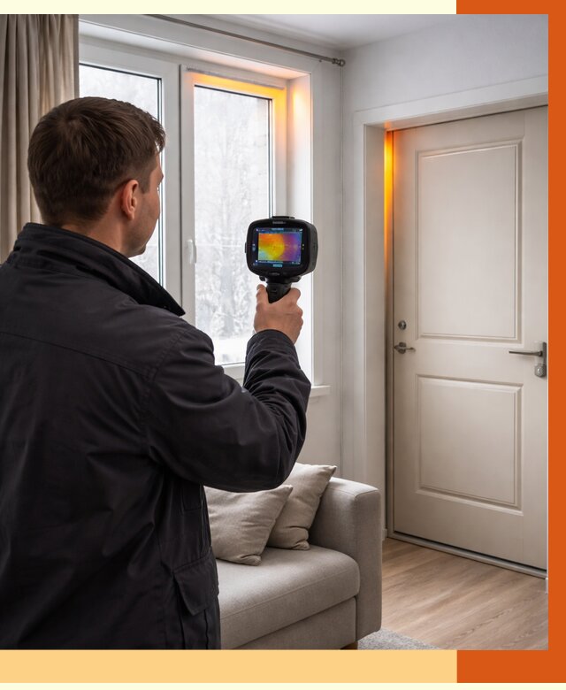 Тепловизионное обследование окон и дверей в Верхней Пышме от 4617 руб. | ТепломастерВрх