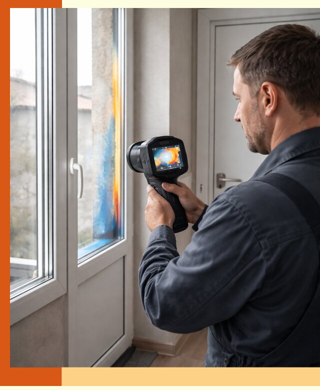 Тепловизионное обследование окон и дверей в Верхней Пышме
