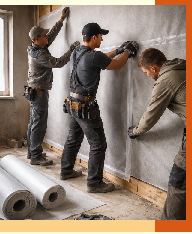 Монтаж ветроизоляции в Верхней Пышме от 4617 руб./м2 — профессионально | ТепломастерВрх