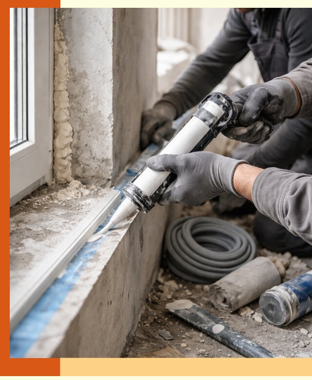 Герметизация стыков и примыканий зданий в Верхней Пышме