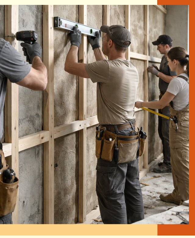 Монтаж обрешетки под утепление в Верхней Пышме от 1180 руб/м² | Заказать у ТепломастерВрх