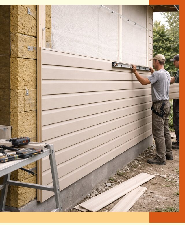 Монтаж сайдинга после утепления в Верхней Пышме от 1898 руб. — обшивка и облицовка | ТепломастерВрх